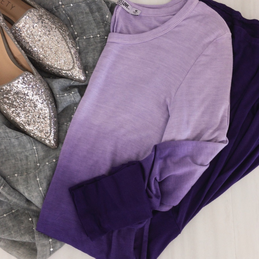 Lock & Love • Purple Ombré Dress With Flounce